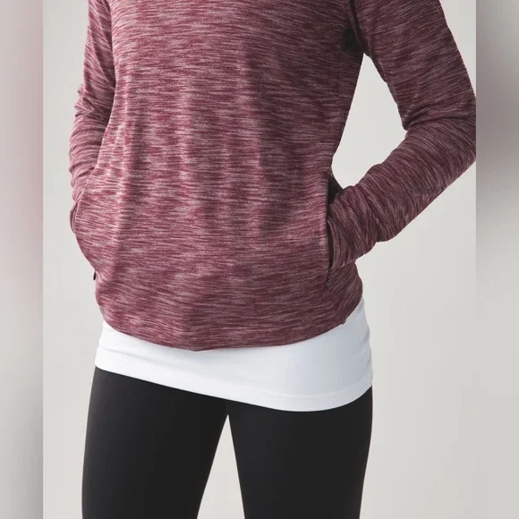 Lululemon Heathered Burgundy Pullover - Picture 2 of 9